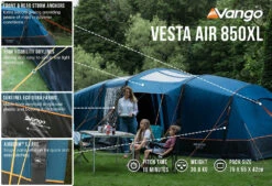 Vango Airbeam Vango Vesta Air 850xl Tent (2023) Bundle -Camping Store vesta air 850xl low res2